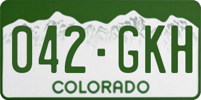 CO license plate 042GKH