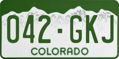 CO license plate 042GKJ
