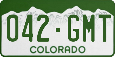 CO license plate 042GMT