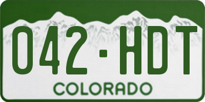 CO license plate 042HDT