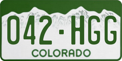CO license plate 042HGG