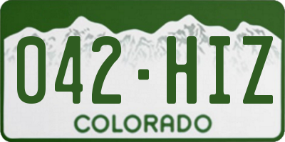 CO license plate 042HIZ