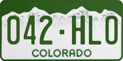 CO license plate 042HLO