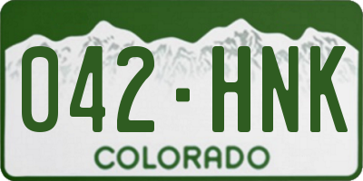 CO license plate 042HNK