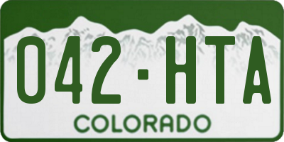 CO license plate 042HTA