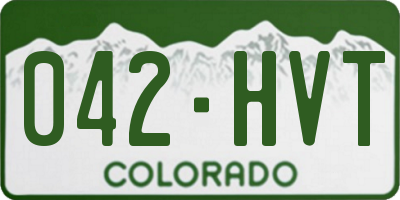 CO license plate 042HVT