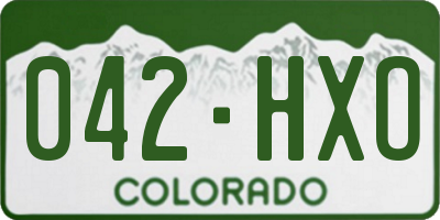 CO license plate 042HXO