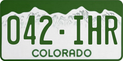 CO license plate 042IHR