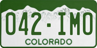 CO license plate 042IMO