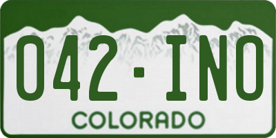 CO license plate 042INO