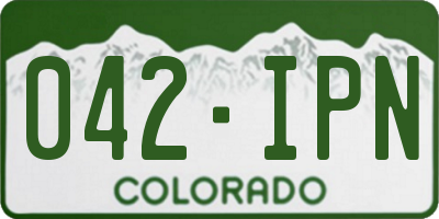 CO license plate 042IPN