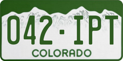 CO license plate 042IPT