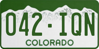 CO license plate 042IQN