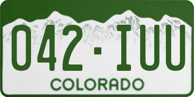 CO license plate 042IUU
