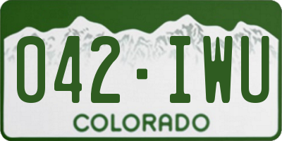 CO license plate 042IWU