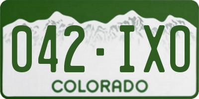 CO license plate 042IXO