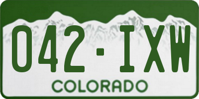 CO license plate 042IXW