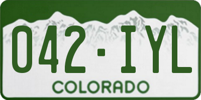 CO license plate 042IYL