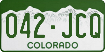 CO license plate 042JCQ