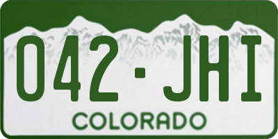 CO license plate 042JHI
