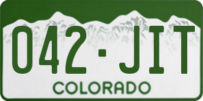 CO license plate 042JIT
