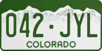 CO license plate 042JYL