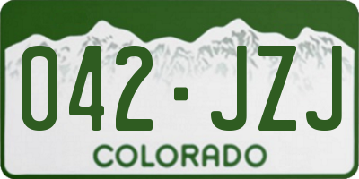 CO license plate 042JZJ