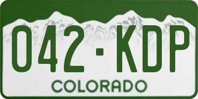 CO license plate 042KDP