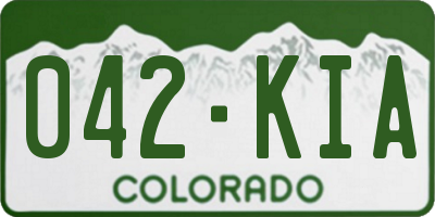 CO license plate 042KIA