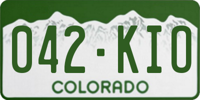 CO license plate 042KIO