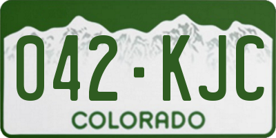 CO license plate 042KJC