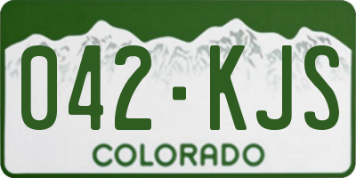 CO license plate 042KJS