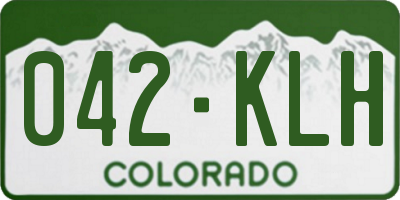 CO license plate 042KLH
