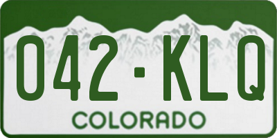 CO license plate 042KLQ