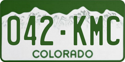 CO license plate 042KMC