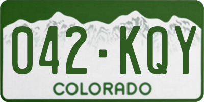 CO license plate 042KQY