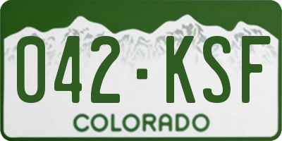 CO license plate 042KSF
