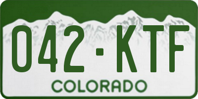 CO license plate 042KTF