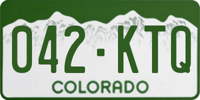CO license plate 042KTQ