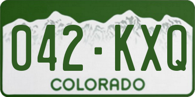CO license plate 042KXQ