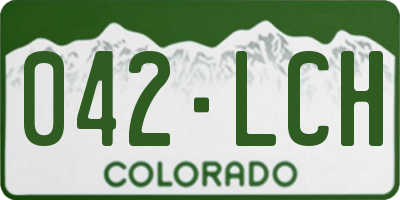 CO license plate 042LCH