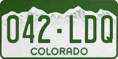 CO license plate 042LDQ