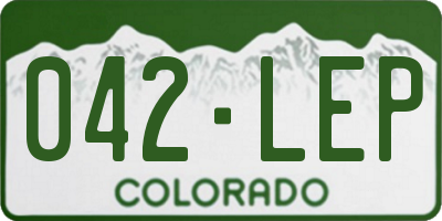 CO license plate 042LEP
