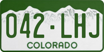 CO license plate 042LHJ