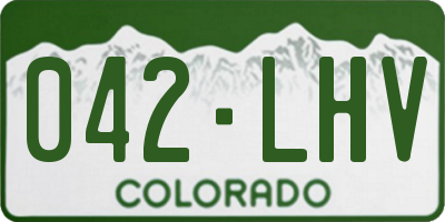 CO license plate 042LHV