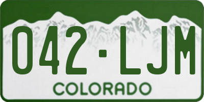 CO license plate 042LJM
