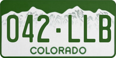 CO license plate 042LLB