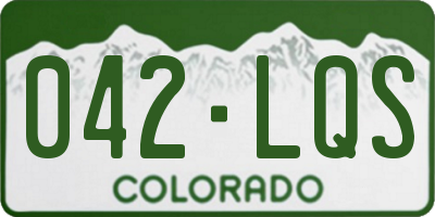 CO license plate 042LQS