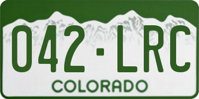 CO license plate 042LRC