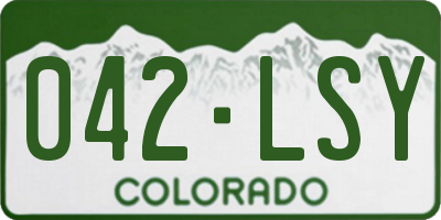 CO license plate 042LSY